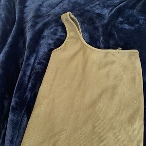 Olive one strap shirt